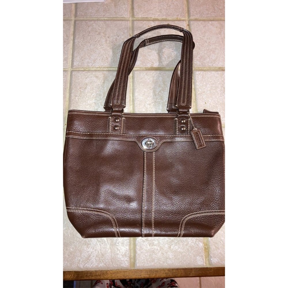 Vintage Brown Leather Coach Purse